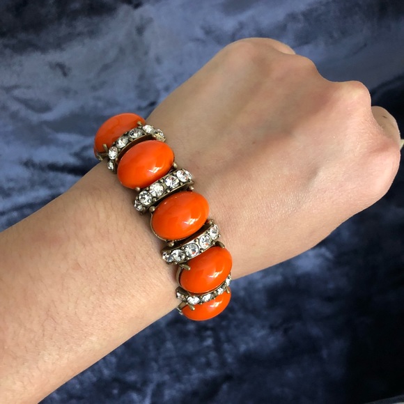 J. Crew Coral gem bracelet - Picture 1 of 4